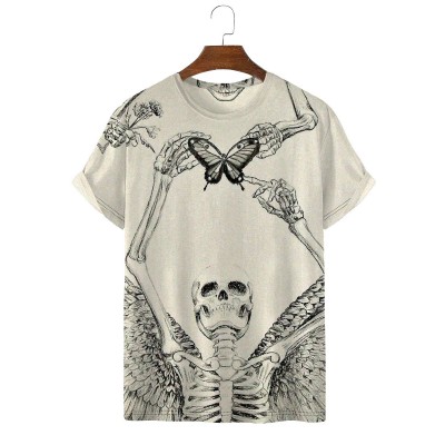 Men's Casual Horror Art Short Sleeve T-Shirt